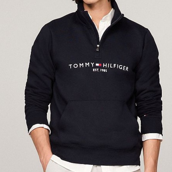 Tommy Hilfiger Mock Neck Men’s 1/4 Zip Sweatshirt Size XL NWT - Picture 1 of 10